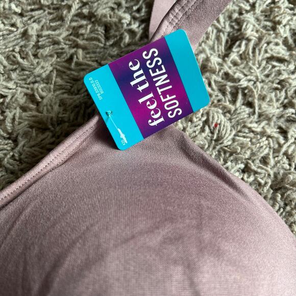 NWT! Vanity Fair Wireless Bra Soft Smoothing Chocolate Brown Size Medium - Picture 5 of 6